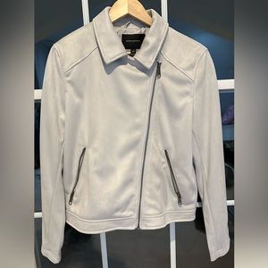 Banana Republic Vegan Suede Jacket in Grey size Large